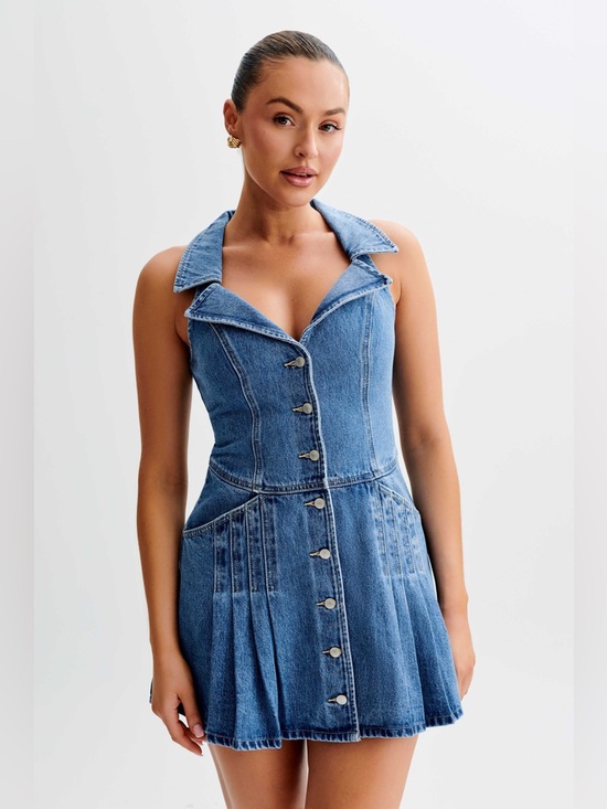 Meshki Dresses & Skirts - Meshki Porter Denim Mini Dress